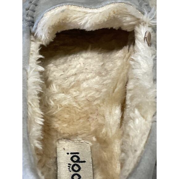 Floopi-Lilly Moccasin Faux Sued Slippers Gray Women’s Size 10 Casual Comfortable - Picture 9 of 10